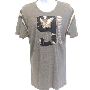 American Eagle Gray Women's Short Sleeve Factory Distressed T-shirt Size S/P